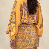 Lyca - Loose Wrap V-Neck Mini Dress