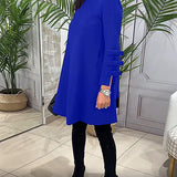 Yen™ Rochie casual până la genunchi cu mâneci lungi