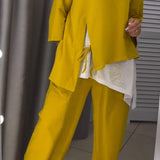 Livia™ Set de top și pantaloni de damă cu decolteu rotund
