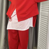 Livia™ Set de top și pantaloni de damă cu decolteu rotund