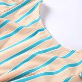 Diana - Elegant Stripped Backless Maxi Dress