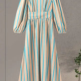 Diana - Elegant Stripped Backless Maxi Dress